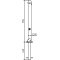 Ornamental bollard | steel tube 70 x 70 mm | series 473B | foldable, self-engaging lockfor casting in concrete, with hot-dip galvanized groundsocket part-no. 470.60, approx. 400 mm below ground | with triangular locking mechanism acc. with DIN 3223 | without eyelet